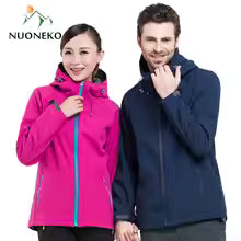 Waterproof Softshell Hiking Jacket with Hood – For Men & Women